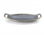Panthera Indigo Tray with Handles 16\ 16” x 7.25”
Indigo finish with 24k gold edge
Dishwasher safe, not for use in a microwave.
